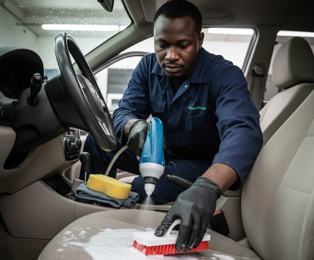 Car Interior Cleaning Before and After